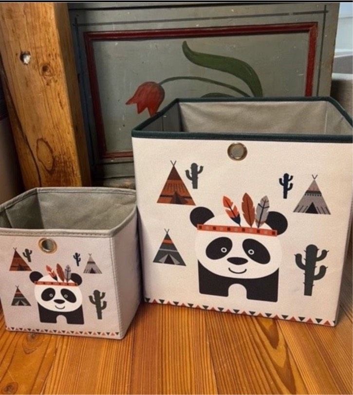 Aufbewahrungsbox Kinderzimmer Panda  2er Set Box in Gaggenau