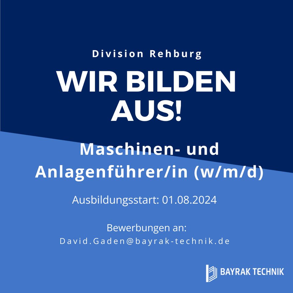 Maschinen- und Anlagenführer/in (m/w/d) in Rehburg-Loccum