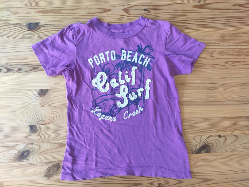T-Shirt Porto Beach, Kurzarm Shirt, lila, dünn, Größe 98/ 104 in Rostock