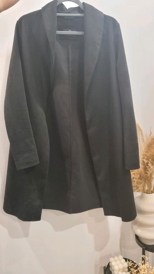 Longblazer Mantel schwarz Wildlederimitat Gr. 40 in Moers