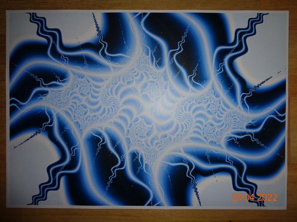 Psychedelic Art Print Fractal Spirit Abstract Poster Bild 42x29,5 in Kiel