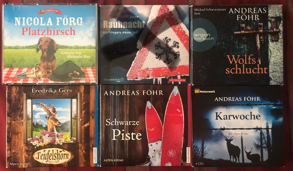 Diverse Hörbücher Hörbuch Thriller Krimi CDs freie Auswahl in Wiesbaden