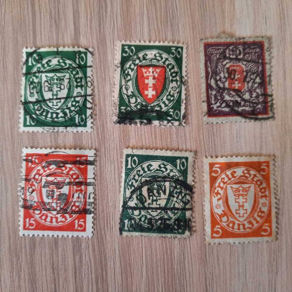 Briefmarken Wappen Danzig in Heiligenhaus