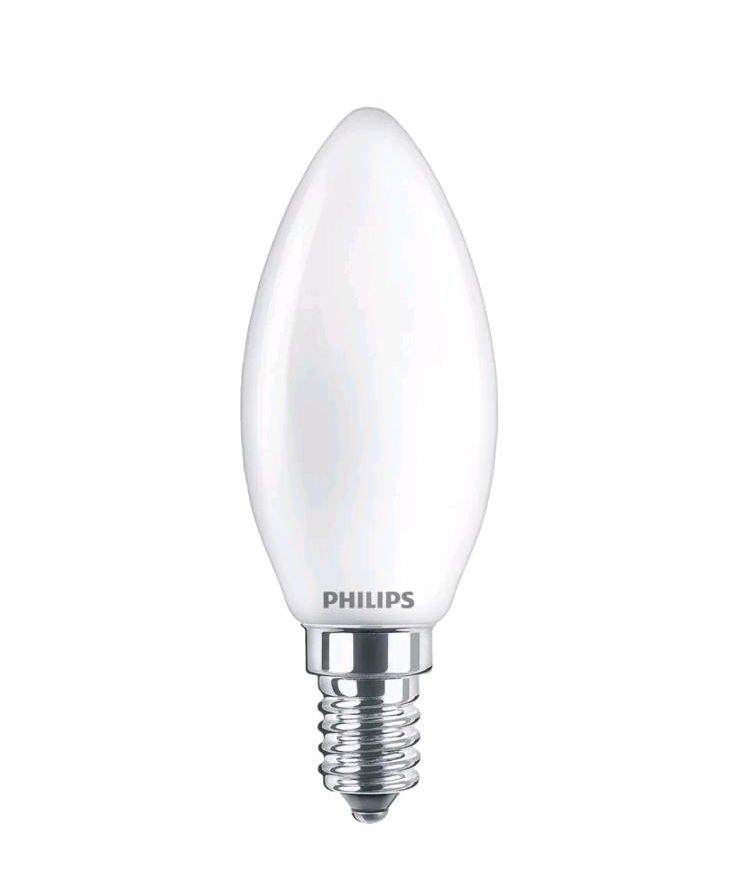 6 x Philips LED Leuchtmittel Kerze 4,3W = 40W E14 matt 470lm 840 in Ulm