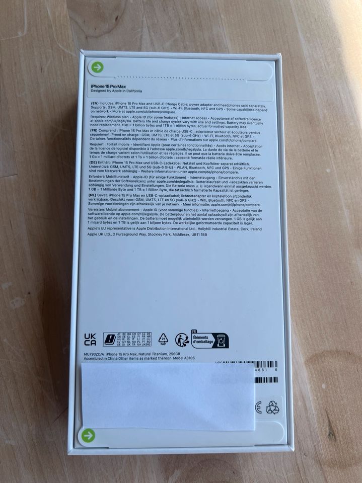 iPhone 15 Pro Max Natural Titanium, 256GB in Berlin