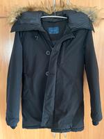 Übergangsjacke Zara Man Parka schwarze Jacke mit Fell, Gr. S Hessen - Herborn Vorschau