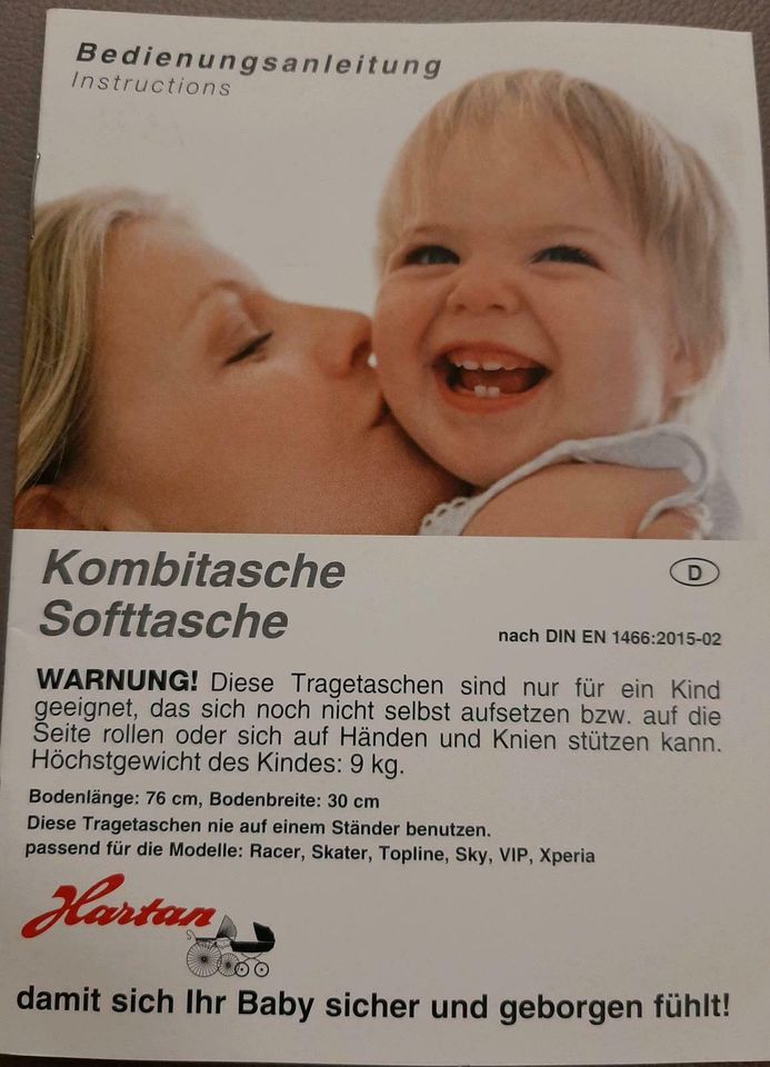 Kombitasche für Hartan Kinderwagen ohne Hygienenest in München