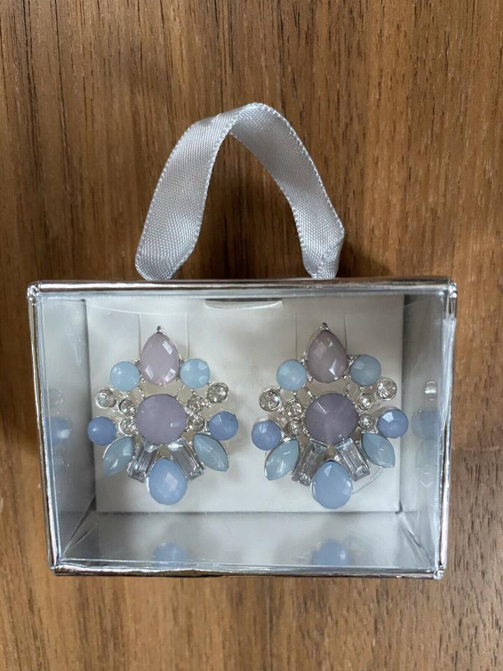 Ohrschmuck / Ohrstecker mit Steinchen 3 x 2,5 cm NEU in Greiz