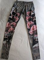 Yakuza Leggings Totenkopf Damen Größe M Sachsen-Anhalt - Zahna-Elster Vorschau