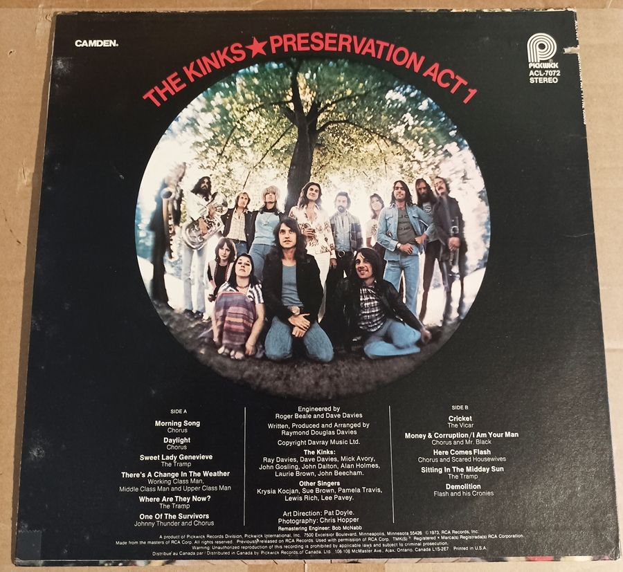 THE KINKS-Preservation Act 1, LP 1973 (Amer. Pressung) VG+ in Hohenroda