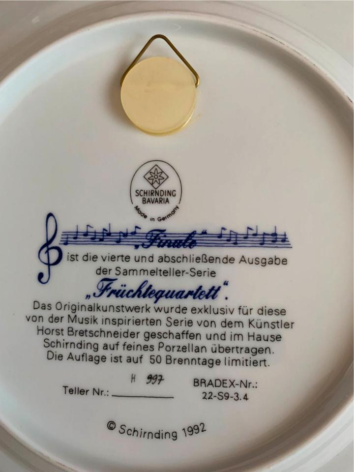 "Früchtequartett" Schirnding-Bavaria - Bradford Sammelteller in Schwetzingen