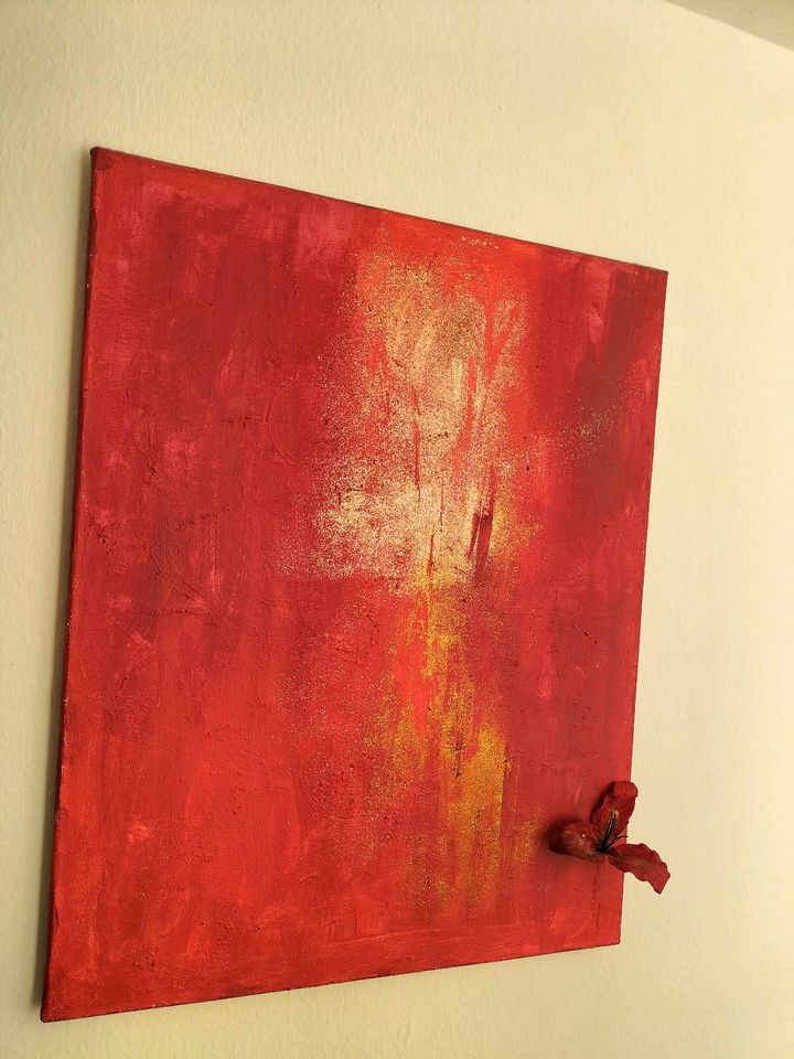 Bild handgemalt ca..90x60 cm Leinwand mit Blume top in Berlin