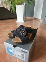 Gabor Pantolette mit Absatz Sommerschuh Gr..6,5 / 39,5 blau 1 Niedersachsen - Holdorf Vorschau