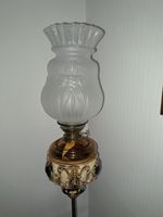grosse Antik Petroleum Stehlampe Petroleumlampe Majolika Schleswig-Holstein - Kappeln Vorschau