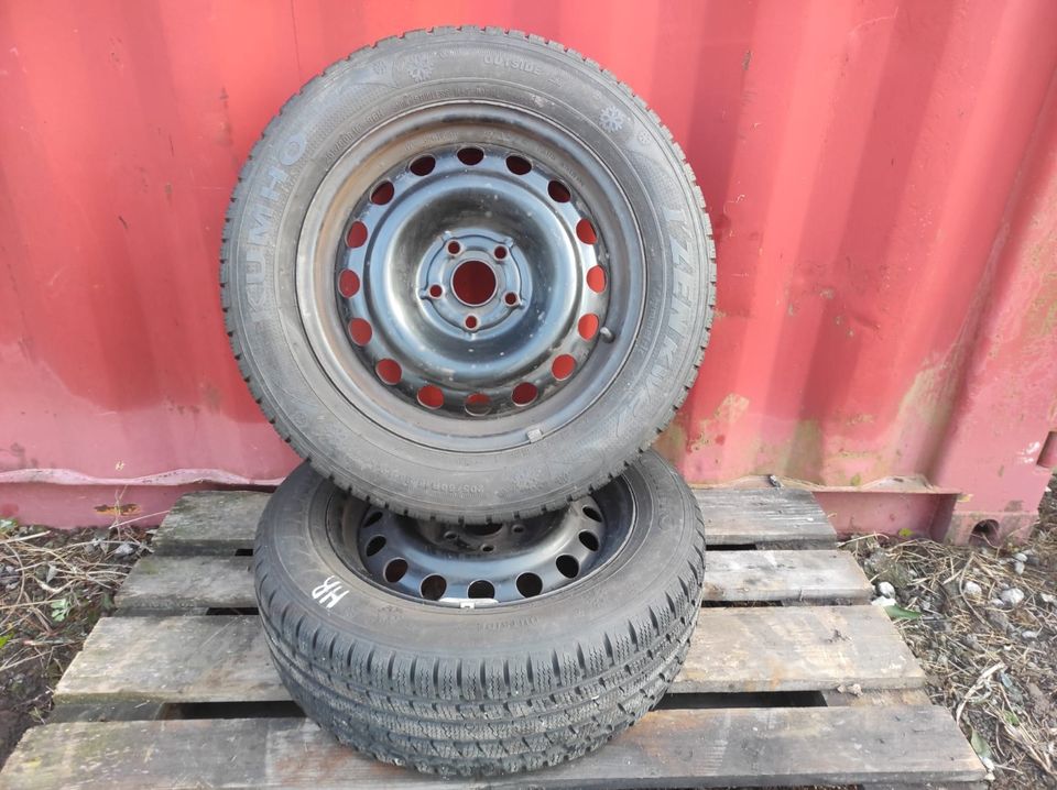 Winterreifen Kumho 205/60 R16 M+S Stahlfelgen 16x61/2J ET39 in Gelsenkirchen