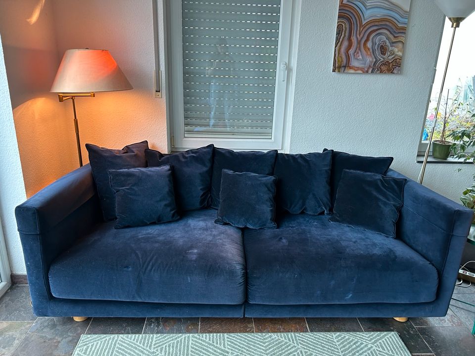 Ikea 3er Sofa Stockholm 2017 blau Samt in Aachen