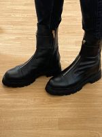 Boots/Stiefeletten Leder schwarz/gold Größe 39 Schleswig-Holstein - Rendsburg Vorschau