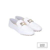 FENDI 'BAGUETTE' MOKASSIN SCHUHE AUS LEDER IN WEISS GR. 39 Hessen - Darmstadt Vorschau