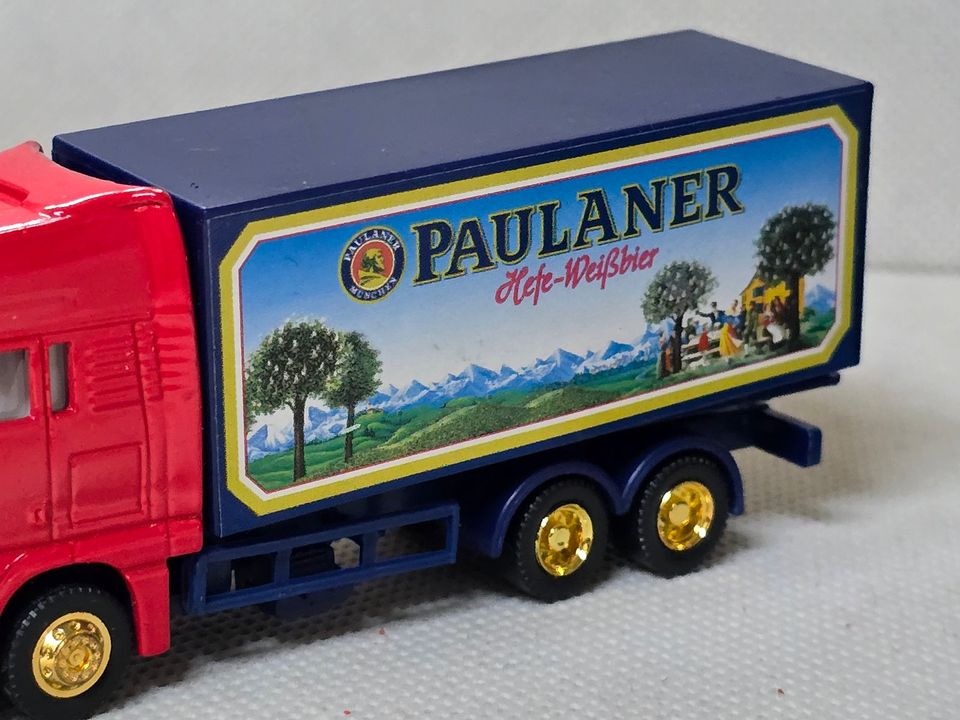 Sammler Modellbau LKW MAN Truck Werbetruck PAULANER Hefe-Weißbier in Recklinghausen