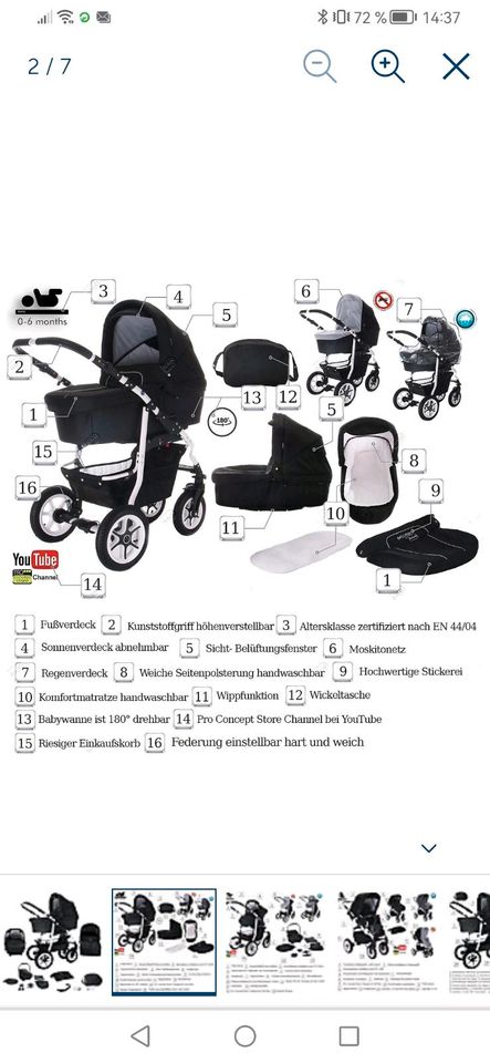 Baby/ Kinder, Bebebi Bellami, 3 in 1 Kombi Kinderwagen in Radeberg