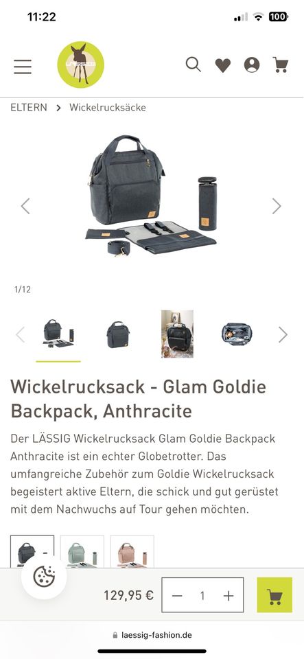 Wickelrucksack mit Zubehör von Lässig in München