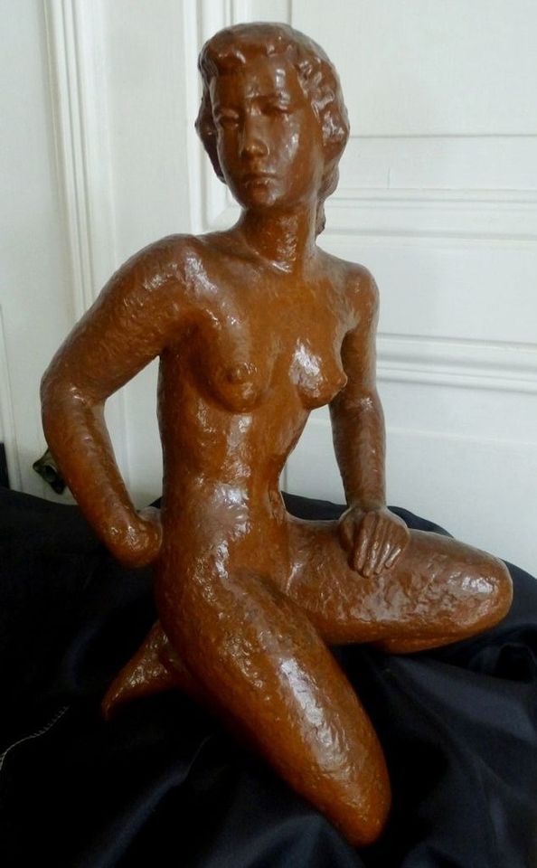 TOP gr. Skulptur Figur gemarkt, TOP Ölgemälde Ölbild Radierung in Limburg