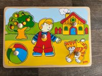 Steckpuzzle Goki Junge, Haus, Katze, Ball, Apfelbaum Baden-Württemberg - Tettnang Vorschau