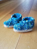 Babyschuhe Gr 19, *neu* gestrickt mit Ledersohle, blau Bayern - Ingolstadt Vorschau