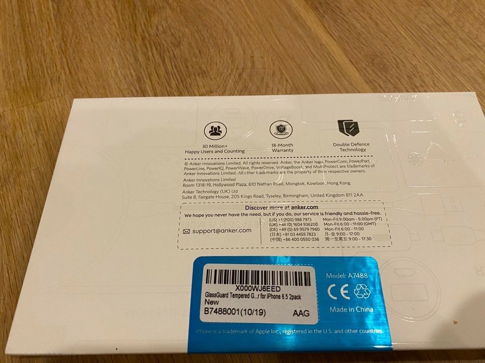 Anker Panzerglas GlassGuard für iPhone 6.5“ 2 Stück Neu & OVP in Mehlingen