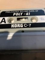 Korg Poly-61 Sound-Cassette Preloaded Sound Data, Polysix,Juno-60 Kr. Dachau - Dachau Vorschau