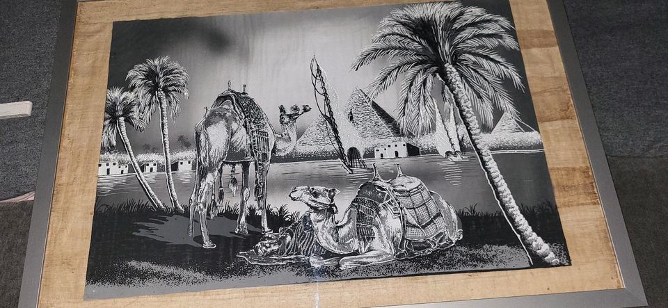 Handgefertigtes Papyrus Bild aus Ägypten in Harsewinkel - Greffen