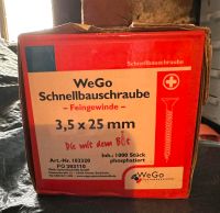Wego Schnellbauschrsube 3,5x25 mm 1000 Stück neu Hessen - Mühlheim am Main Vorschau