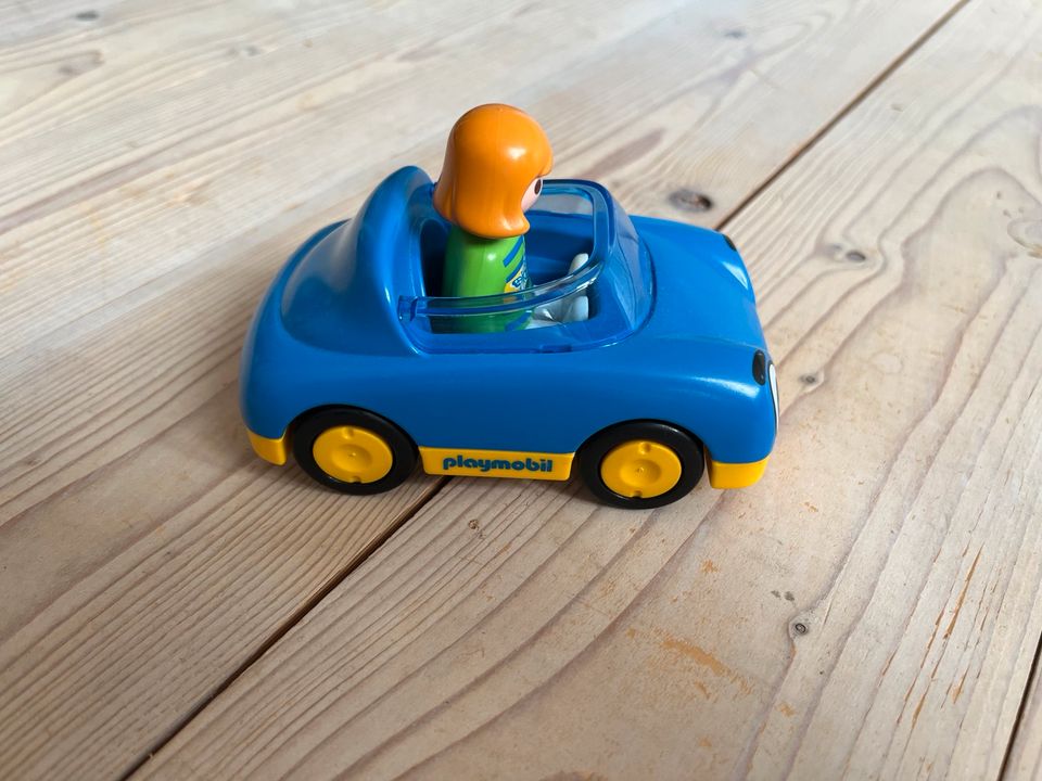 Playmobil 1-2-3 Spiezeugauto, Cabrio blau, mit Fahrerin in Stuttgart