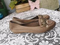 Schuhe flach von Tamaris braun Leder Gr 38 Bochum - Bochum-Nord Vorschau
