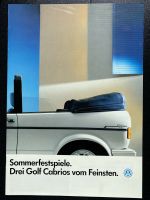 Prospekt VW Golf Cabrio von 01/86 Nordrhein-Westfalen - Mettmann Vorschau