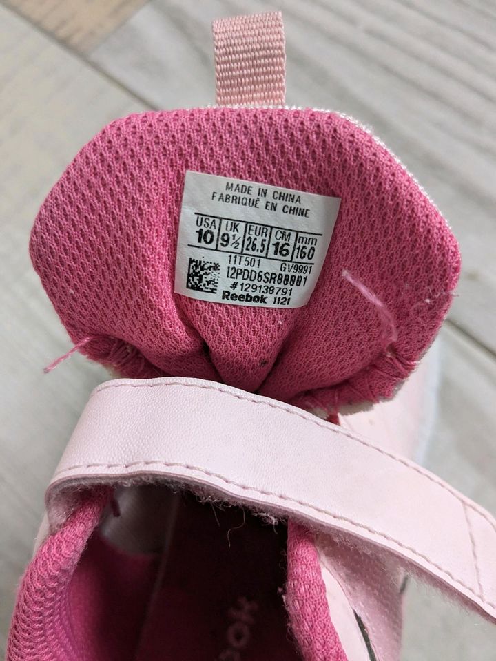 Sneaker Reebok ♥️ 26 26,5 27 rosa pink weiß Husdchuhe in Fuchsstadt