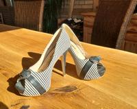 High Heels gestreift elegant Hessen - Groß-Umstadt Vorschau