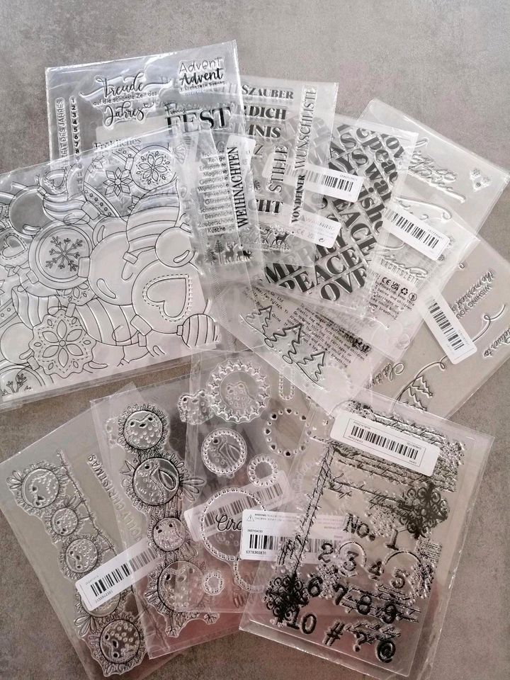 10 Clear stamps, davon 4 Scrapbooking, 6 Weihnachten in Niederzier