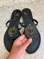 Sandalen aus Italien Größe 41 mit Perlenstickerei München - Sendling-Westpark Vorschau