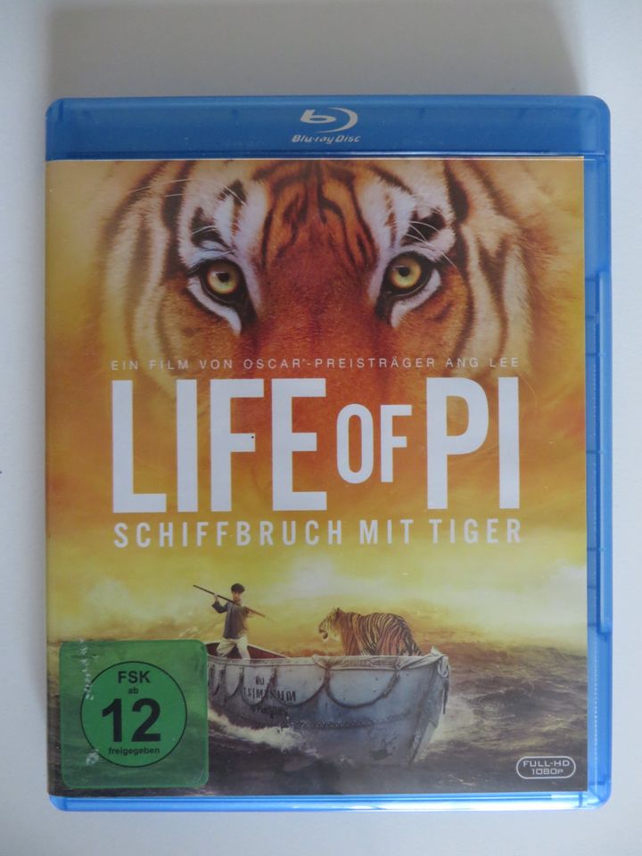 Blu-Ray LIFE OF PIE, Schiffbruch mit Tiger, 4 Oscars, Ang Lee in Düsseldorf