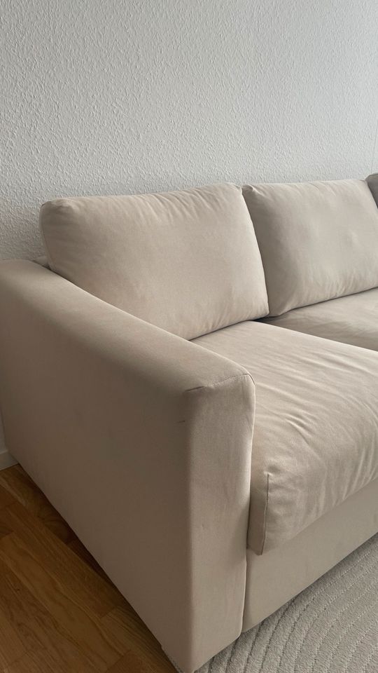 Ikea Vimle Couch/Sofa mit Recamiere/Bettkasten in Hallarp Beige in Griesheim