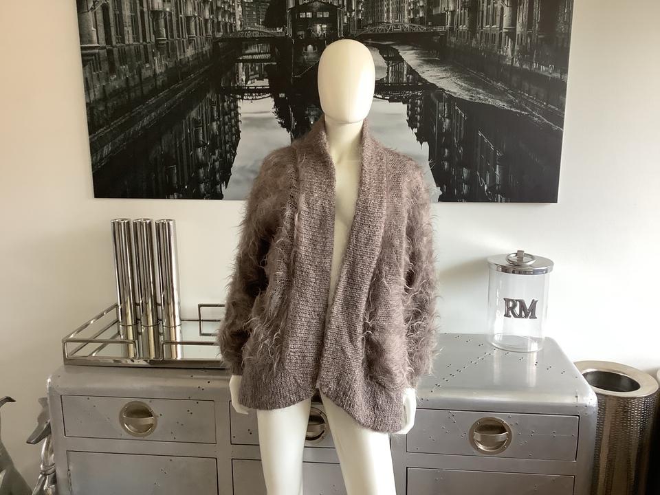 Lynn Alissot Strickjacke Cardigan 78% Mohair 13% Wolle braun in Hamburg