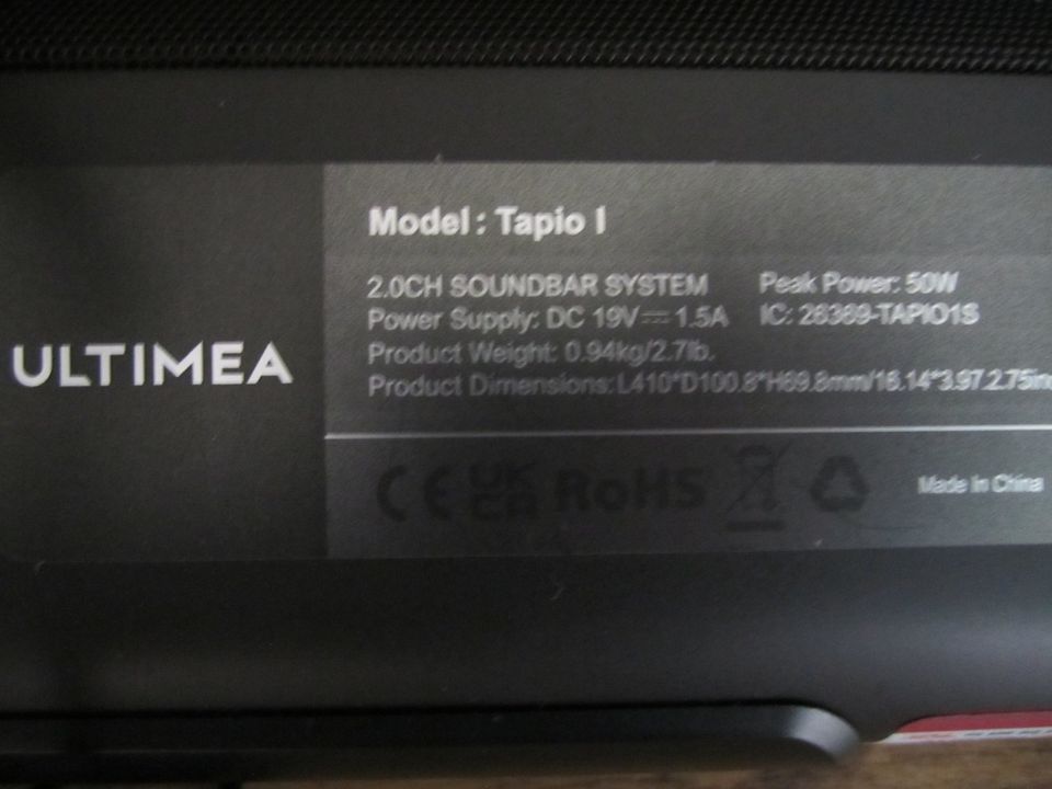 ULTIMEA Soundbar Tapio 1 Hifi Audio Lautsprecher in Centrum