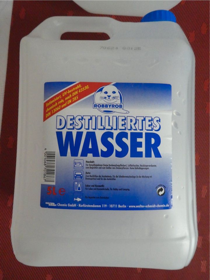❤️ 10 Liter Destilliertes Wasser günstig abzugeben⚠️ in Schleswig-Holstein  - Großenaspe