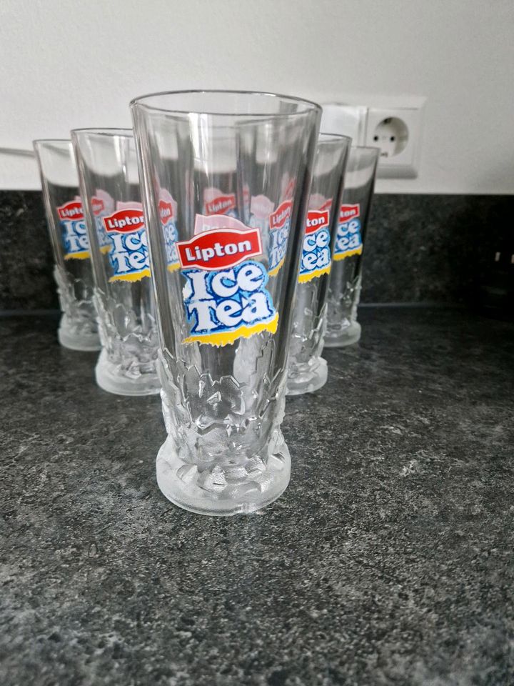 6x Lipton Ice Tea Glas Gläser Wasserglas Trinkglas in Illingen