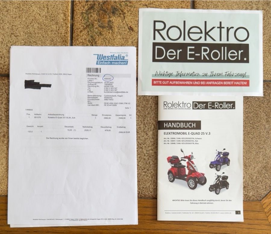 Verkaufe E-Quad von Firma Rolektro in Bochum