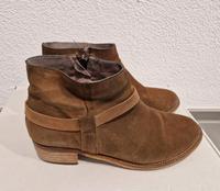 Stiefeletten Boots Schuhe Gognac Braun Echtleder Gr.40 Bayern - Nersingen Vorschau