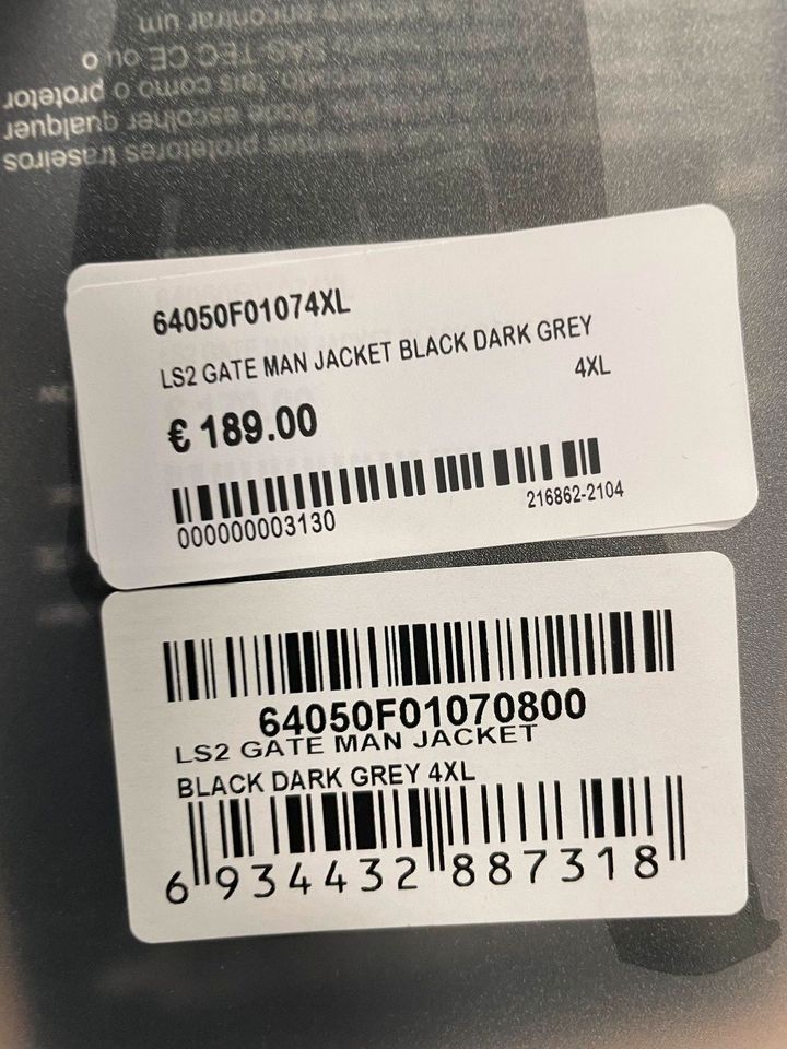 LS2 Jacke Gate Black, Gr.4XL, NEU, 119 € statt 189 €!!! in Gescher