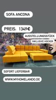 Sofa Couch Wohnlandschaft L Form mit Hocker Ausstellungsstück Niedersachsen - Delmenhorst Vorschau
