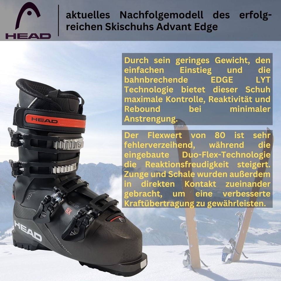 Skischuhe Head Edge LYT RX HV Skistiefel Flex80 Alpinskischuhe 24 in Haßloch